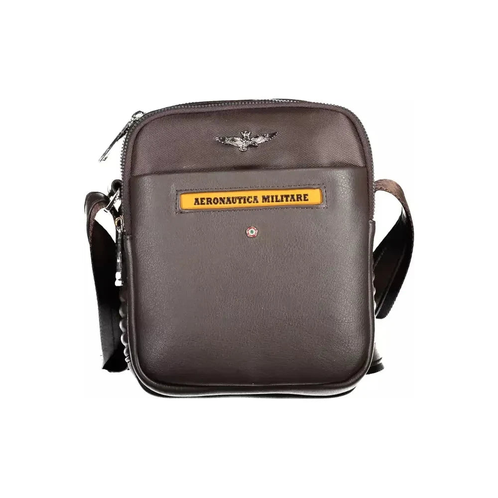 Aeronautica Militare Brown Polyester Men Shoulder Bag Aeronautica Militare