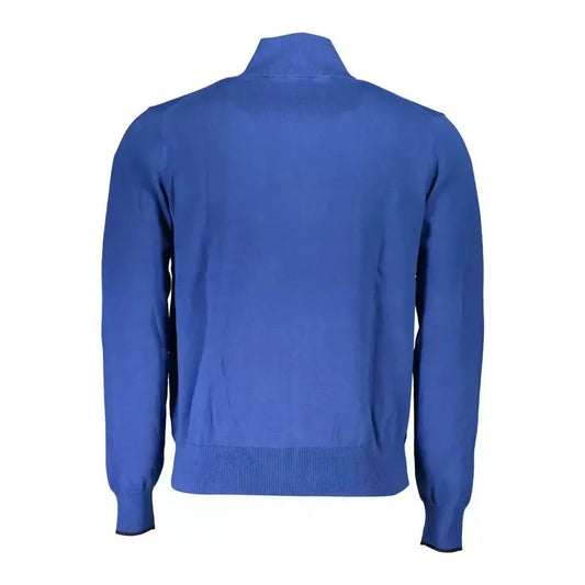 North Sails Blue Organic Cotton Men Sweater North Sails