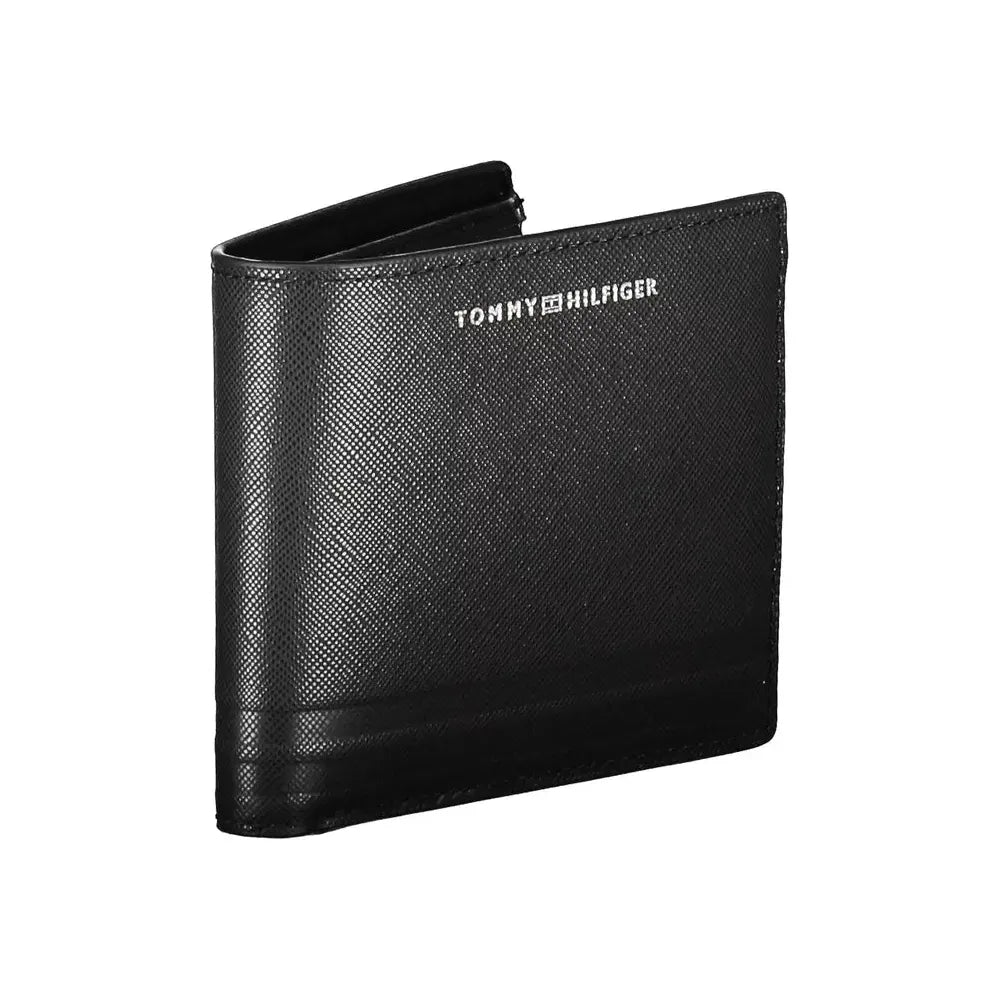 Tommy Hilfiger Black Leather Men Wallet Tommy Hilfiger