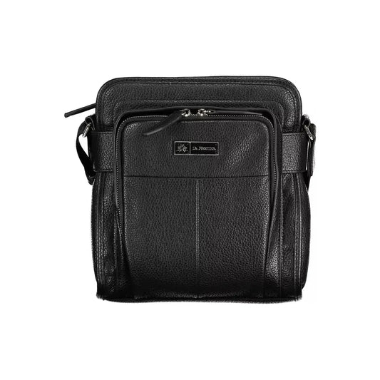 La Martina Black Polyethylene Men Shoulder Bag La Martina