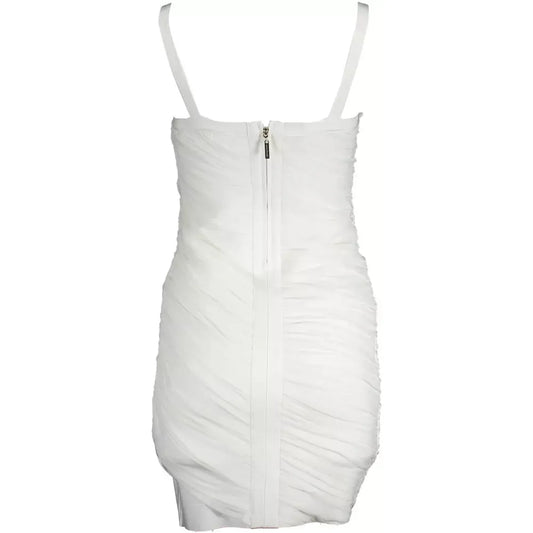 Marciano by Guess Elegant White Tank Dress with Zip Accent Marciano by Guess