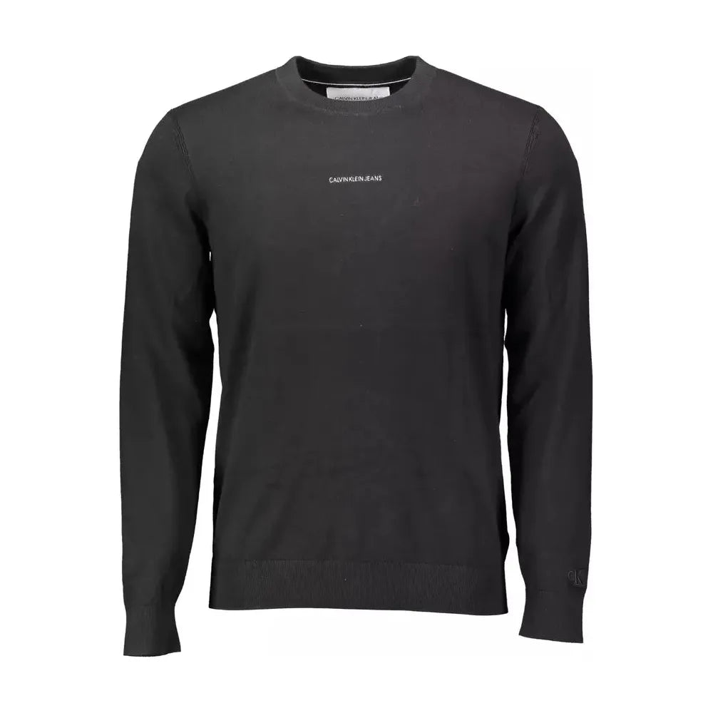 Calvin Klein Black Cotton Men Sweater Calvin Klein