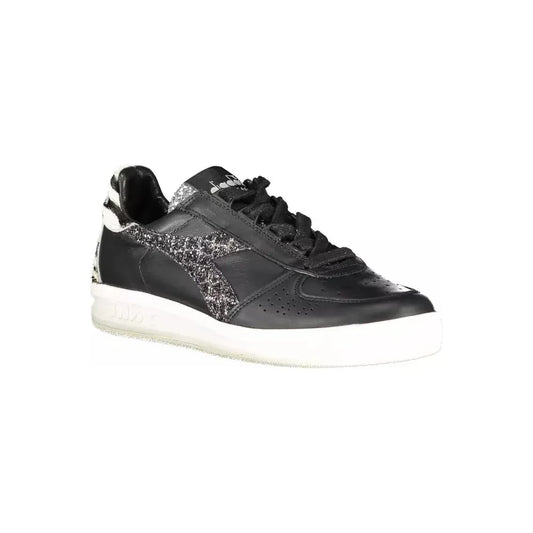 Diadora Black Leather Womens Sneaker Diadora