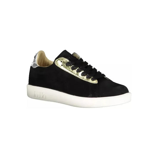 Diadora Black Leather Women Sneaker Diadora