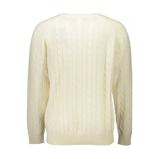 Gant White Wool Men Sweater Gant