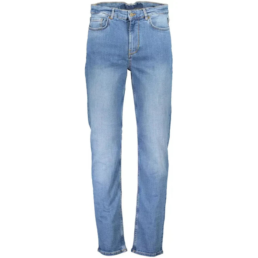 Napapijri Light Blue Cotton Men Jeans Napapijri