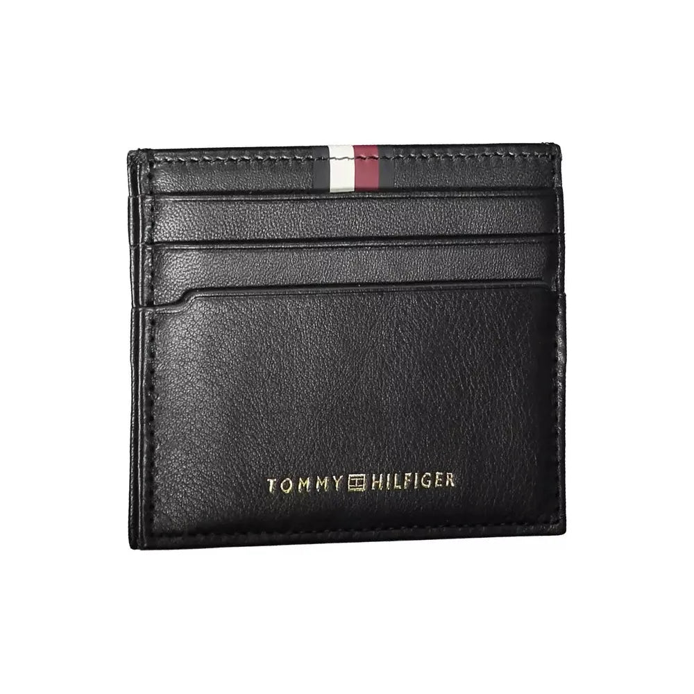 Tommy Hilfiger Black Leather Men Wallet Tommy Hilfiger