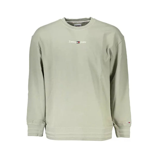 Tommy Hilfiger Green Cotton Men Sweater Tommy Hilfiger