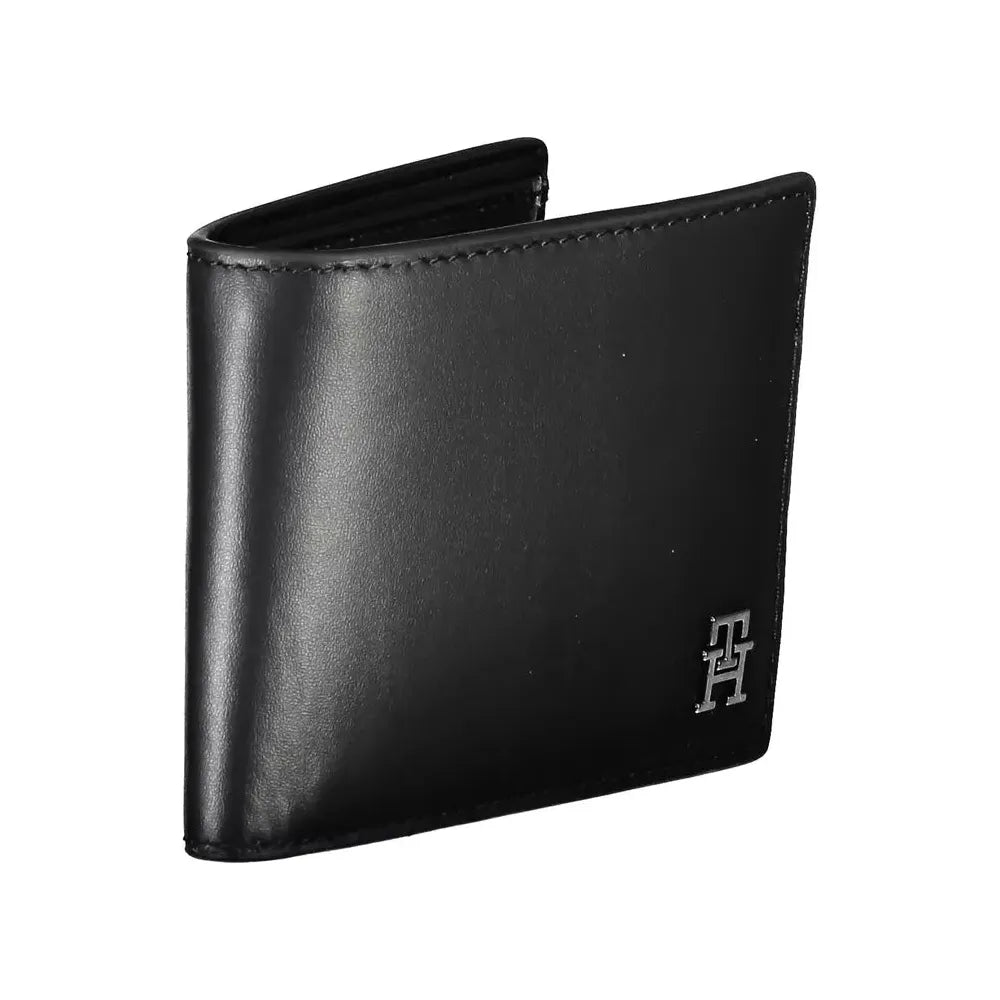 Tommy Hilfiger Black Leather Men Wallet Tommy Hilfiger