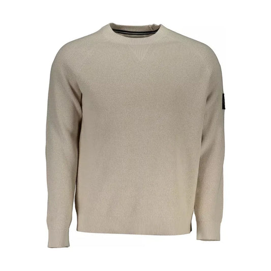 Calvin Klein Beige Cotton Men Sweater Calvin Klein