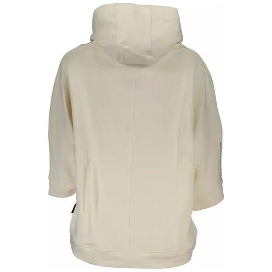 North Sails Chic White Hooded Sweatshirt with Organic Fibers North Sails