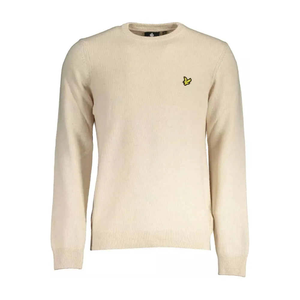 Lyle & Scott Beige Wool Men Sweater Lyle & Scott