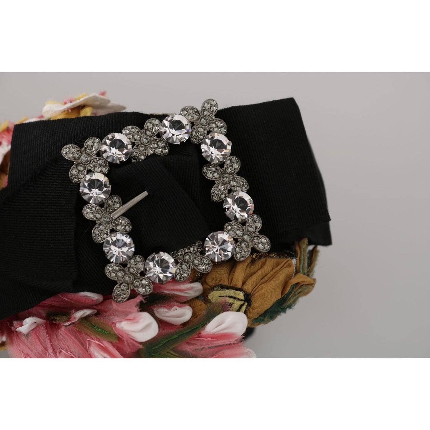 Dolce & Gabbana Elegant Crystal-Embellished Floral Headband Dolce & Gabbana