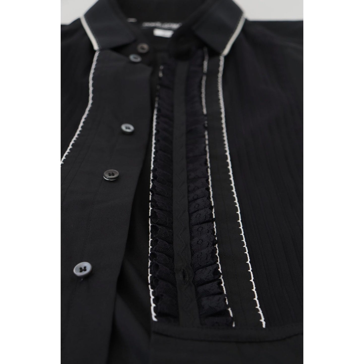 Dolce & Gabbana Elegant Slim Fit Tuxedo Dress Shirt Dolce & Gabbana