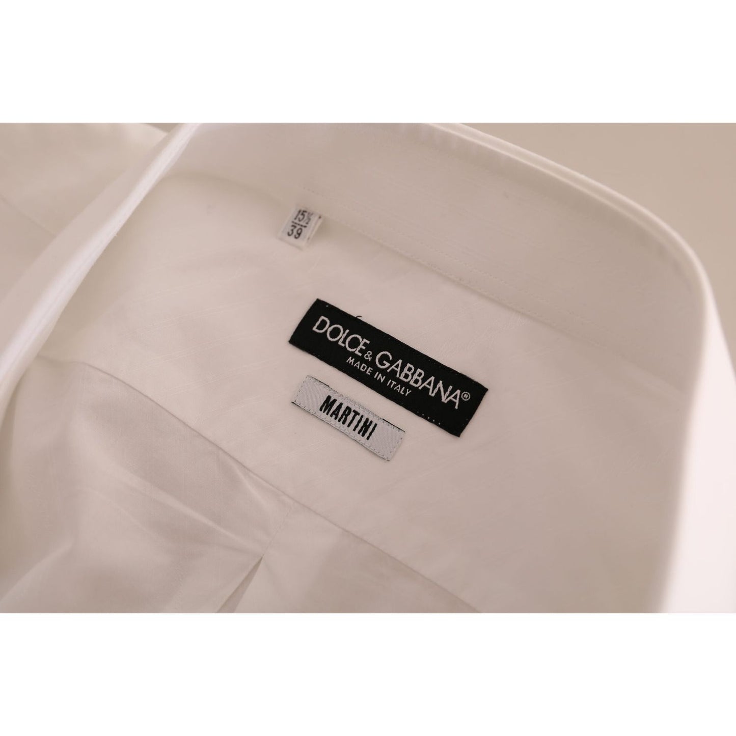 Dolce & Gabbana Elegant White Cotton Martini Dress Shirt Dolce & Gabbana