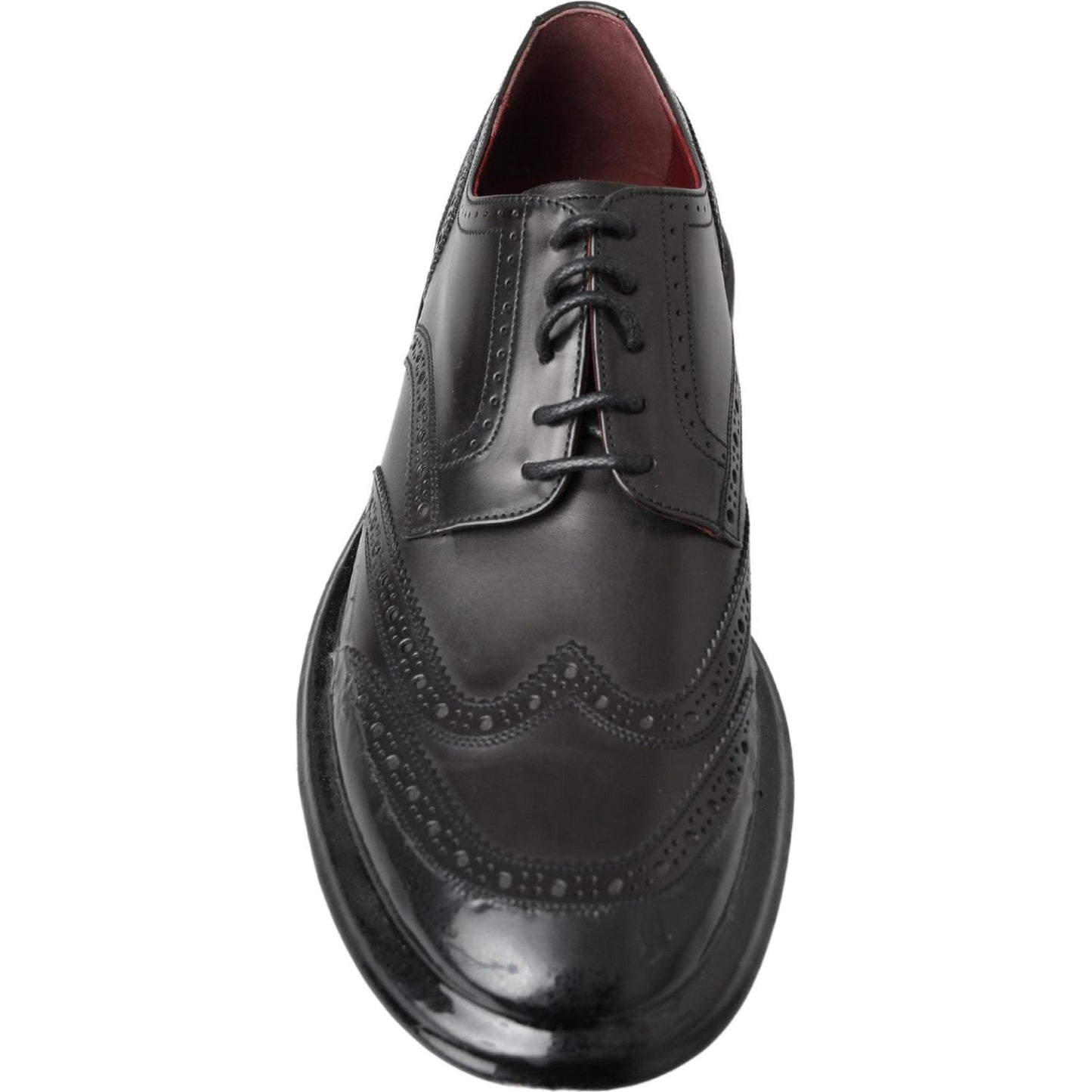 Dolce & Gabbana Elegant Black Leather Derby Shoes Dolce & Gabbana