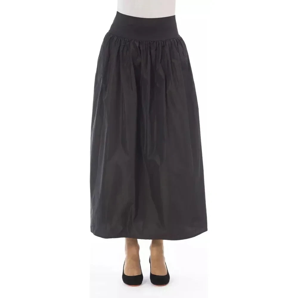 Alpha Studio Brown Polyester Women Skirt Alpha Studio