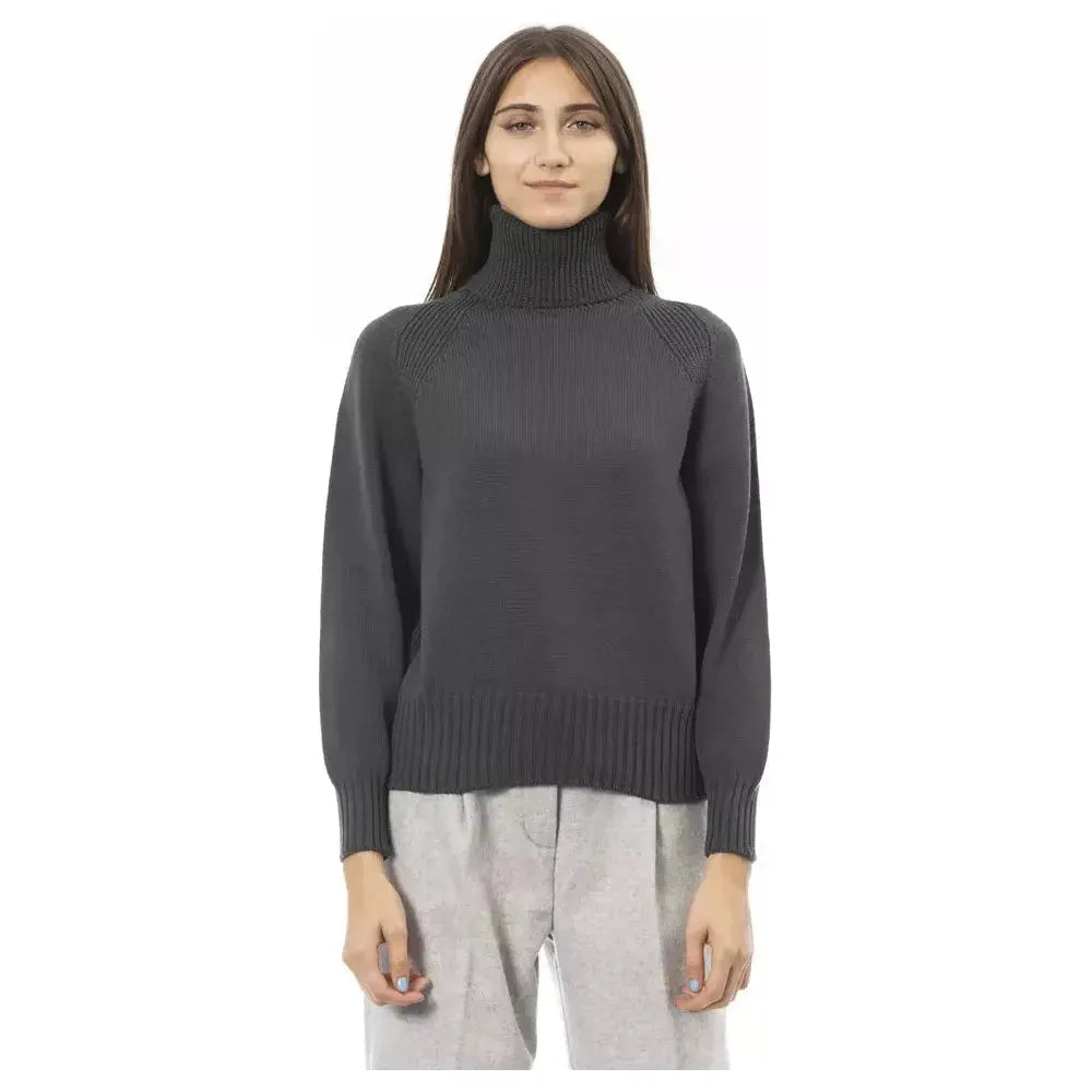 Alpha Studio Green Wool Women Sweater Alpha Studio