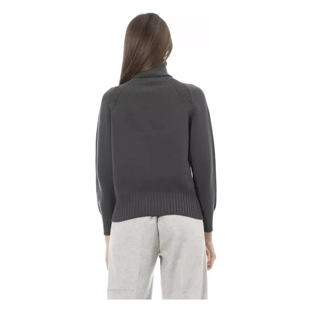 Alpha Studio Green Wool Women Sweater Alpha Studio