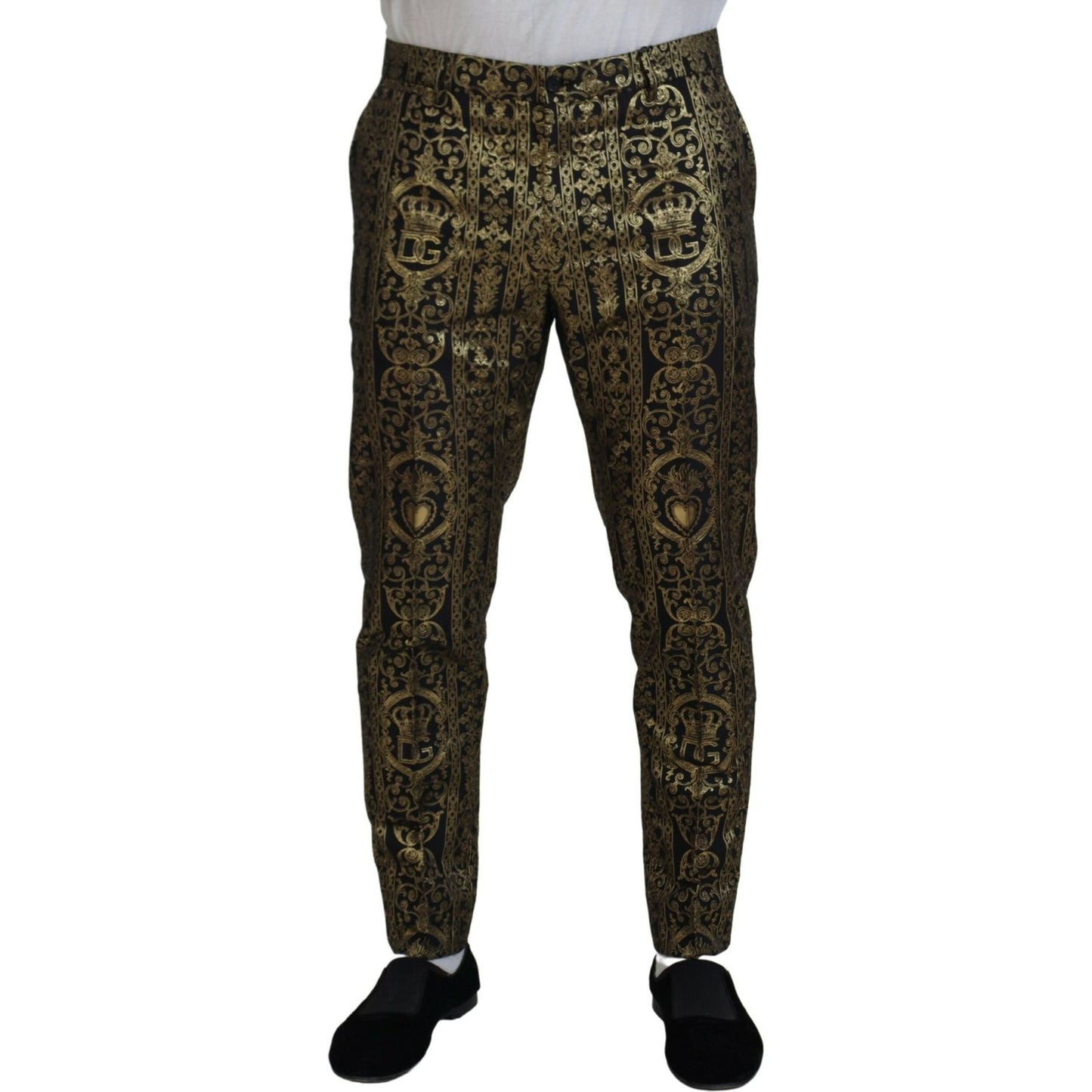 Dolce & Gabbana Elegant Jacquard Evening Pants Dolce & Gabbana