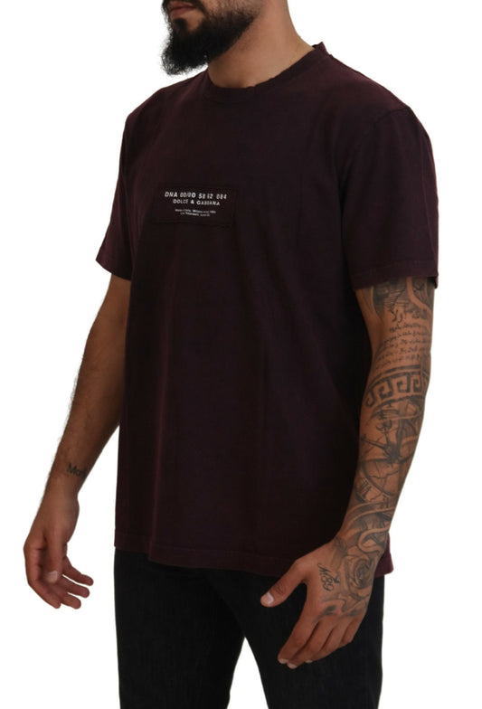 Dolce & Gabbana Elegant Bordeaux Crewneck Tee Dolce & Gabbana