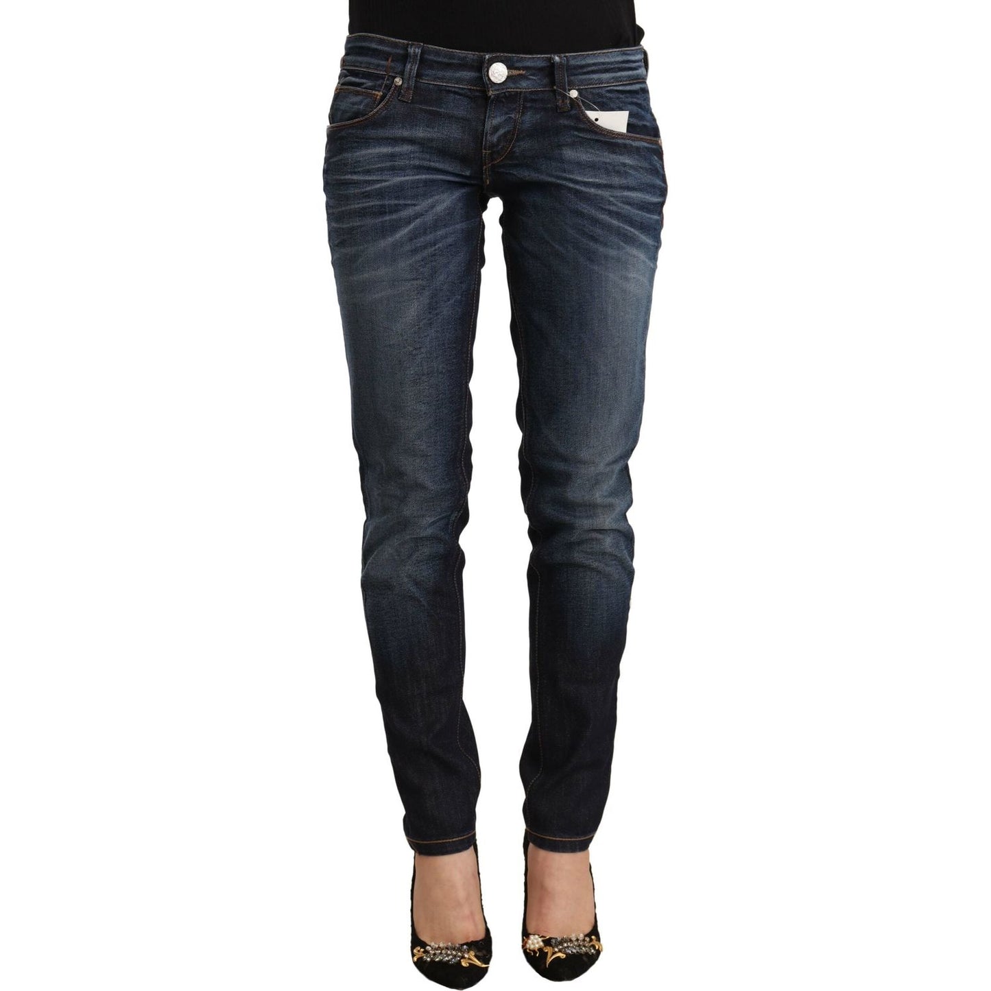 Acht Chic Slim Fit Blue Washed Jeans Acht