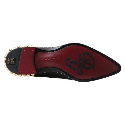 Dolce & Gabbana Elegant Studded Derby Formal Shoes Dolce & Gabbana