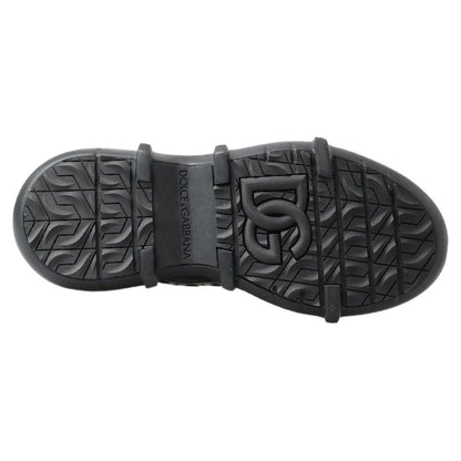 Dolce & Gabbana Black Leather Ankle Casual Boots