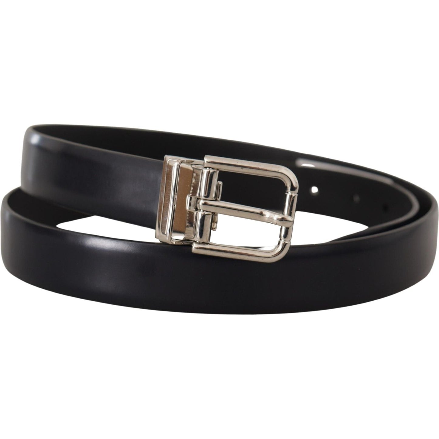 Dolce & Gabbana Elegant Leather Belt with Metal Buckle Dolce & Gabbana