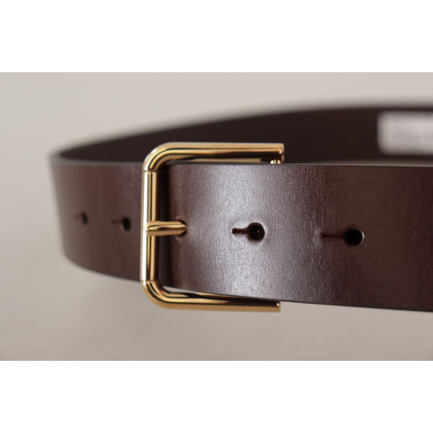 Dolce & Gabbana Elegant Dark Brown Leather Belt Dolce & Gabbana