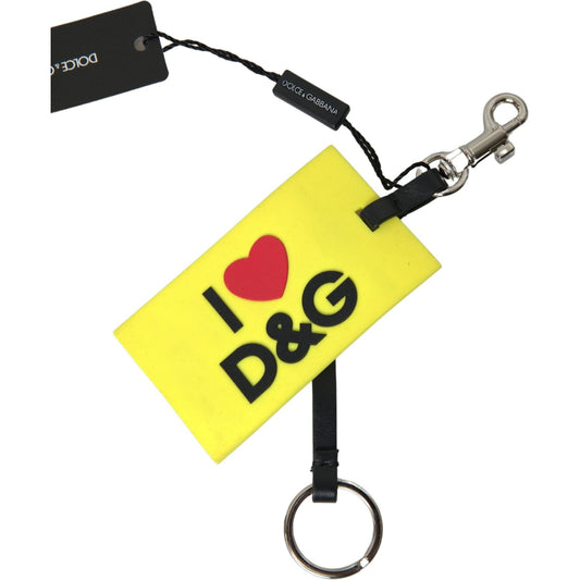 Chic Yellow Keyring with Logo Hardware