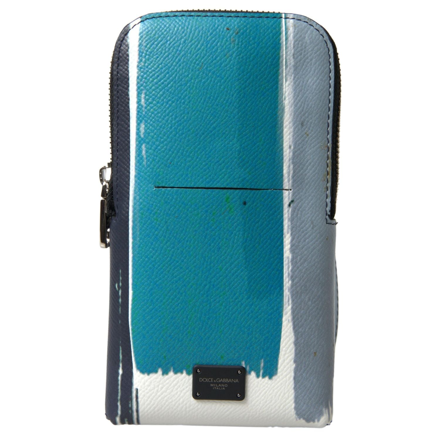 Dolce & Gabbana Blue Leather Purse Crossbody Sling Phone Bag Unisex