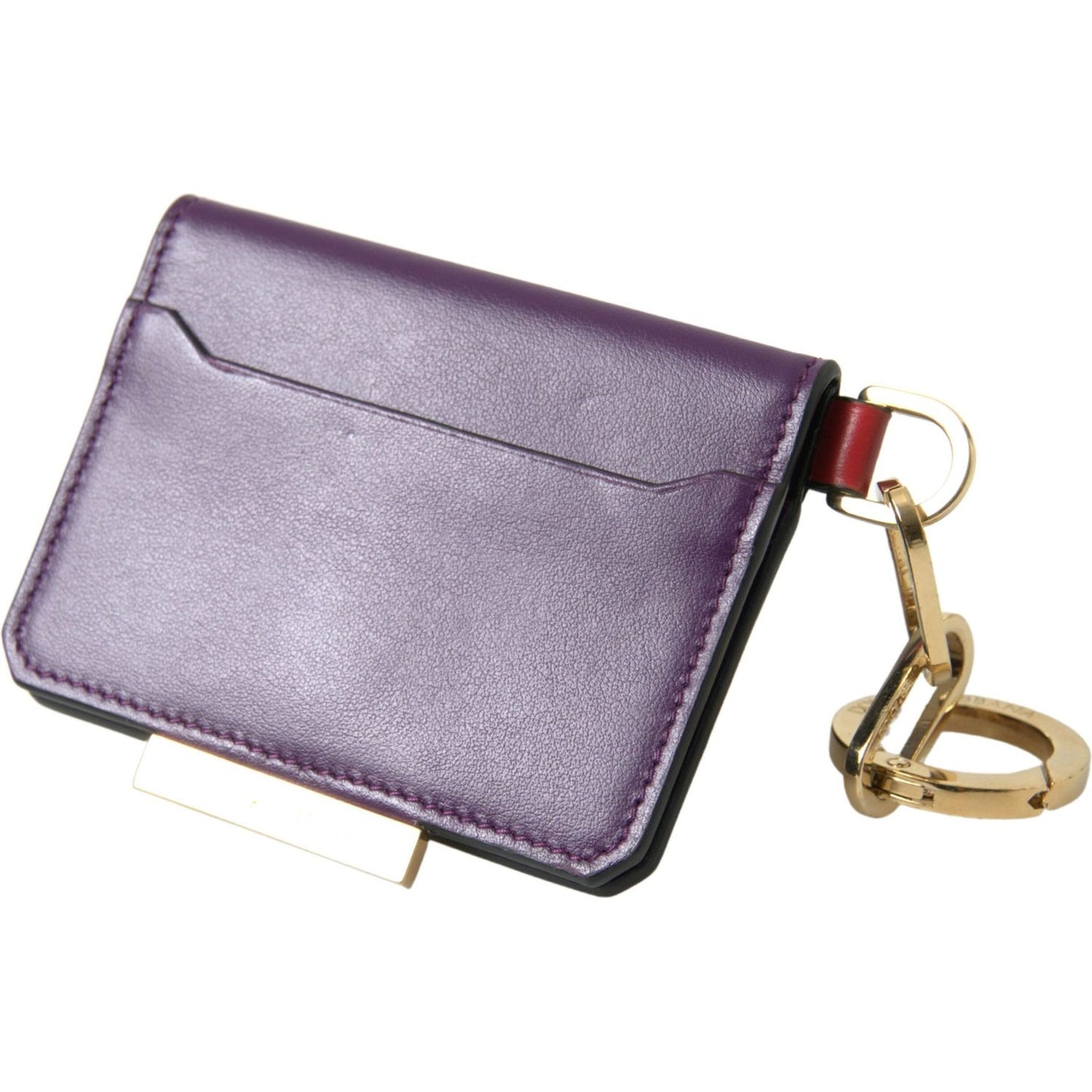 Dolce & Gabbana Purple Leather French Flap Wallet Dolce & Gabbana