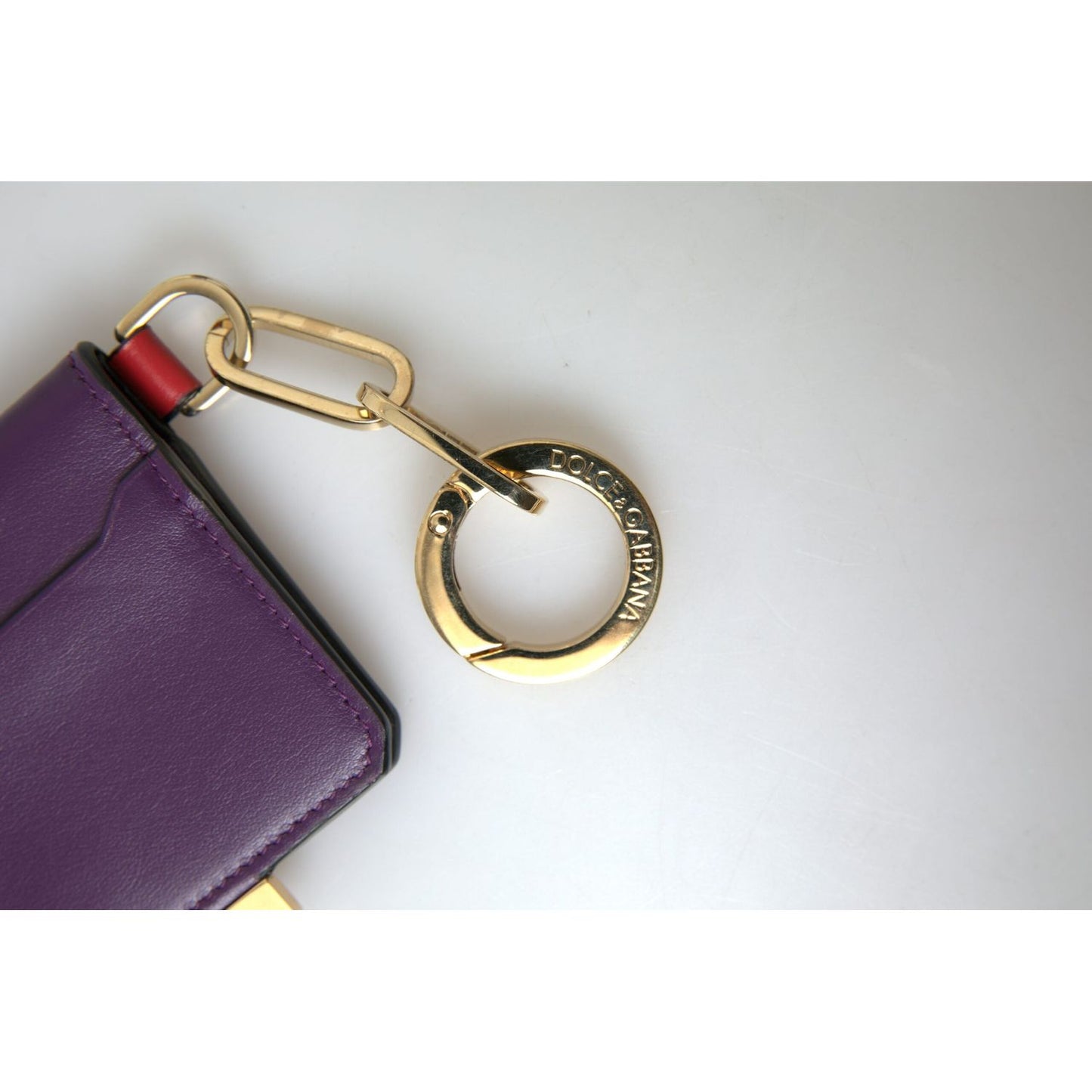 Dolce & Gabbana Purple Leather French Flap Wallet Dolce & Gabbana