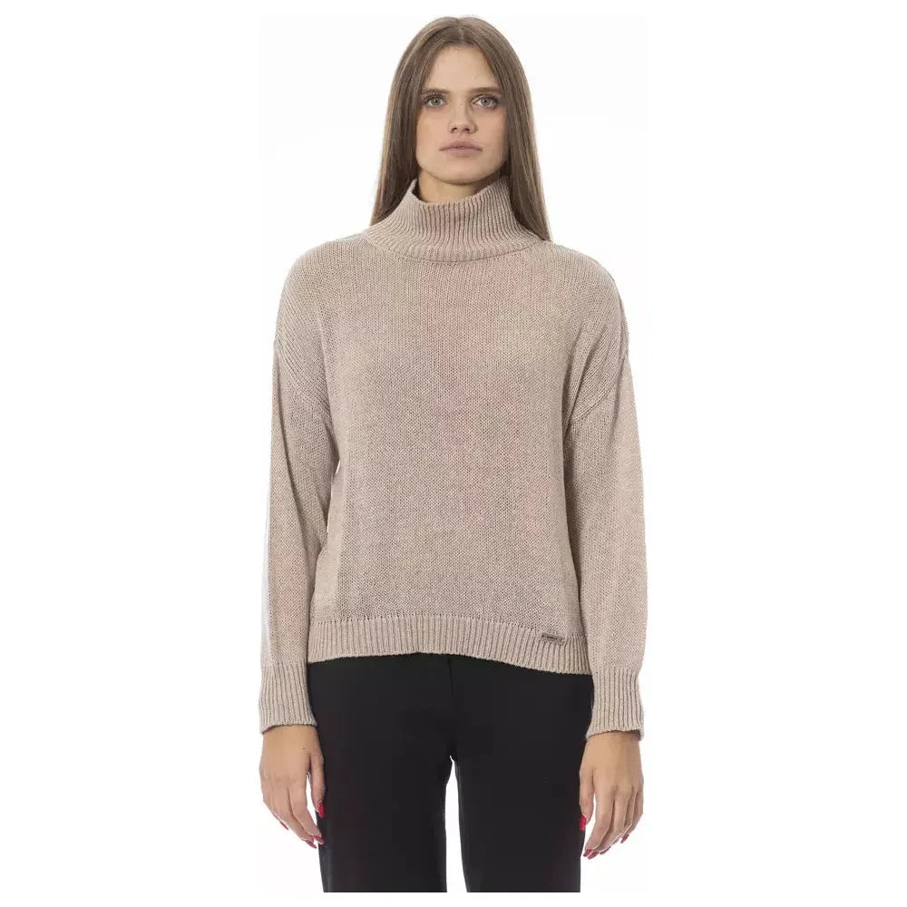 Baldinini Trend Beige Wool Women Sweater Baldinini Trend