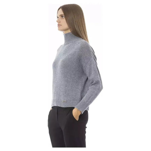 Baldinini Trend Gray Wool Women Sweater Baldinini Trend