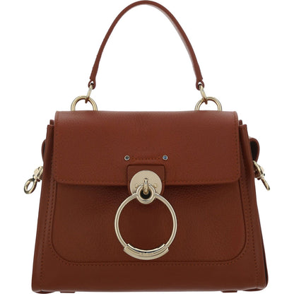 Chloé Brown Calf Leather Tess Handbag