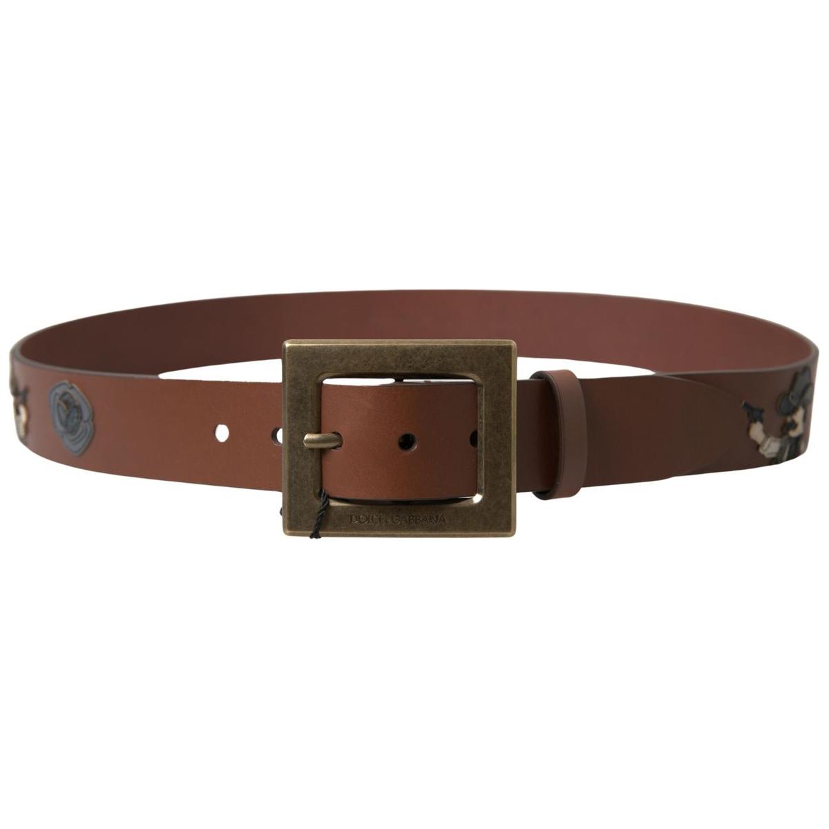 Dolce & Gabbana Elegant Leather Belt with Metal Buckle Dolce & Gabbana