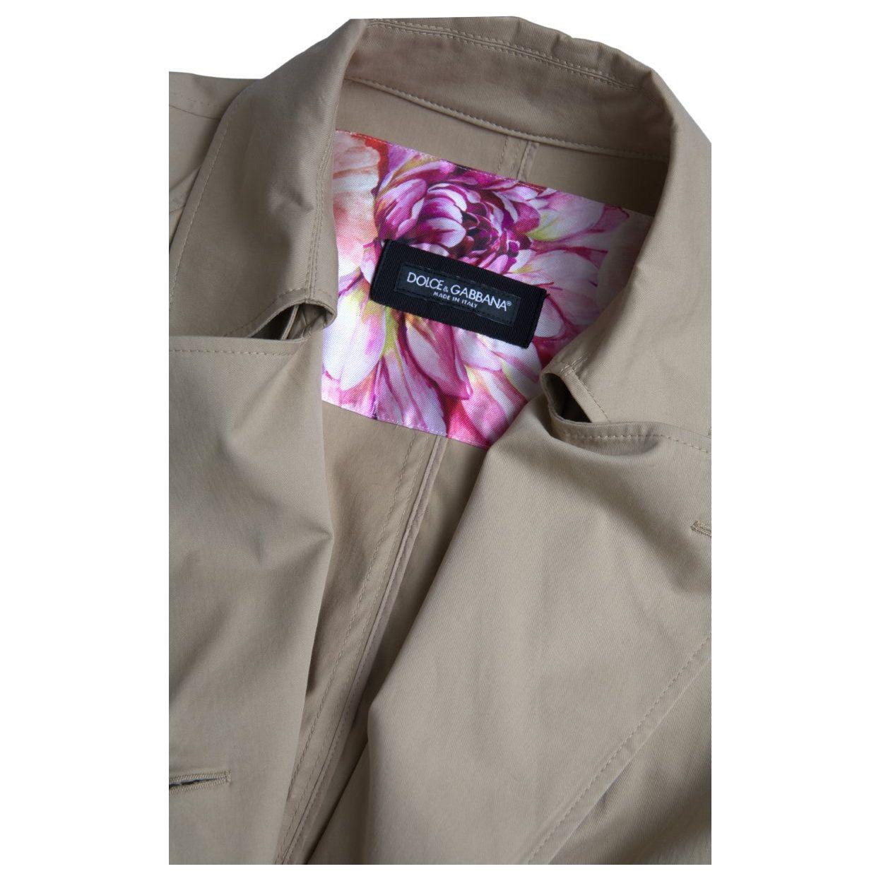 Dolce & Gabbana Elegant Double Breasted Trench Coat Dolce & Gabbana