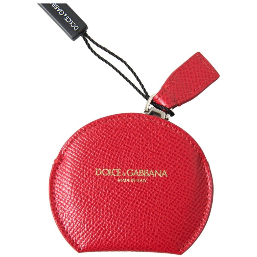 Dolce & Gabbana Elegant Red Leather Mirror Holder Dolce & Gabbana