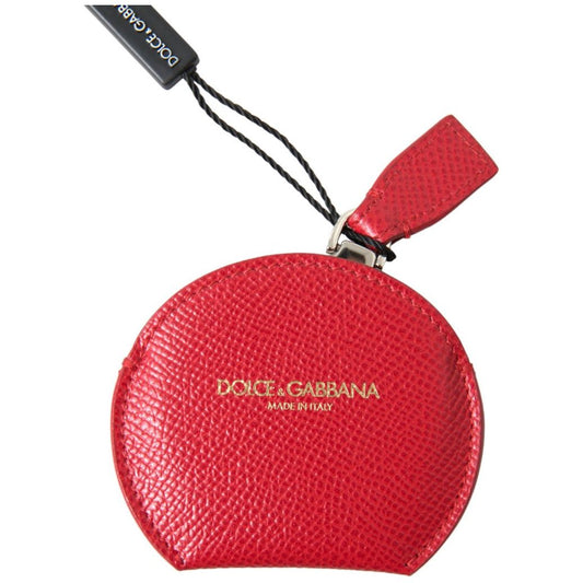 Dolce & Gabbana Elegant Red Leather Mirror Holder Dolce & Gabbana