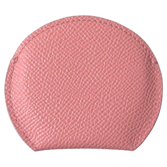 Chic Pink Leather Hand Mirror Holder