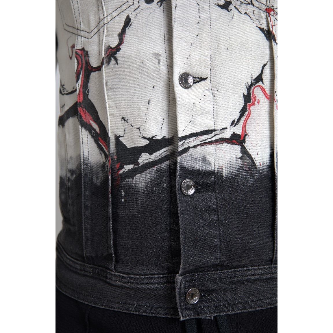 Dolce & Gabbana Multicolor Cotton Stretch Denim Jacket Dolce & Gabbana