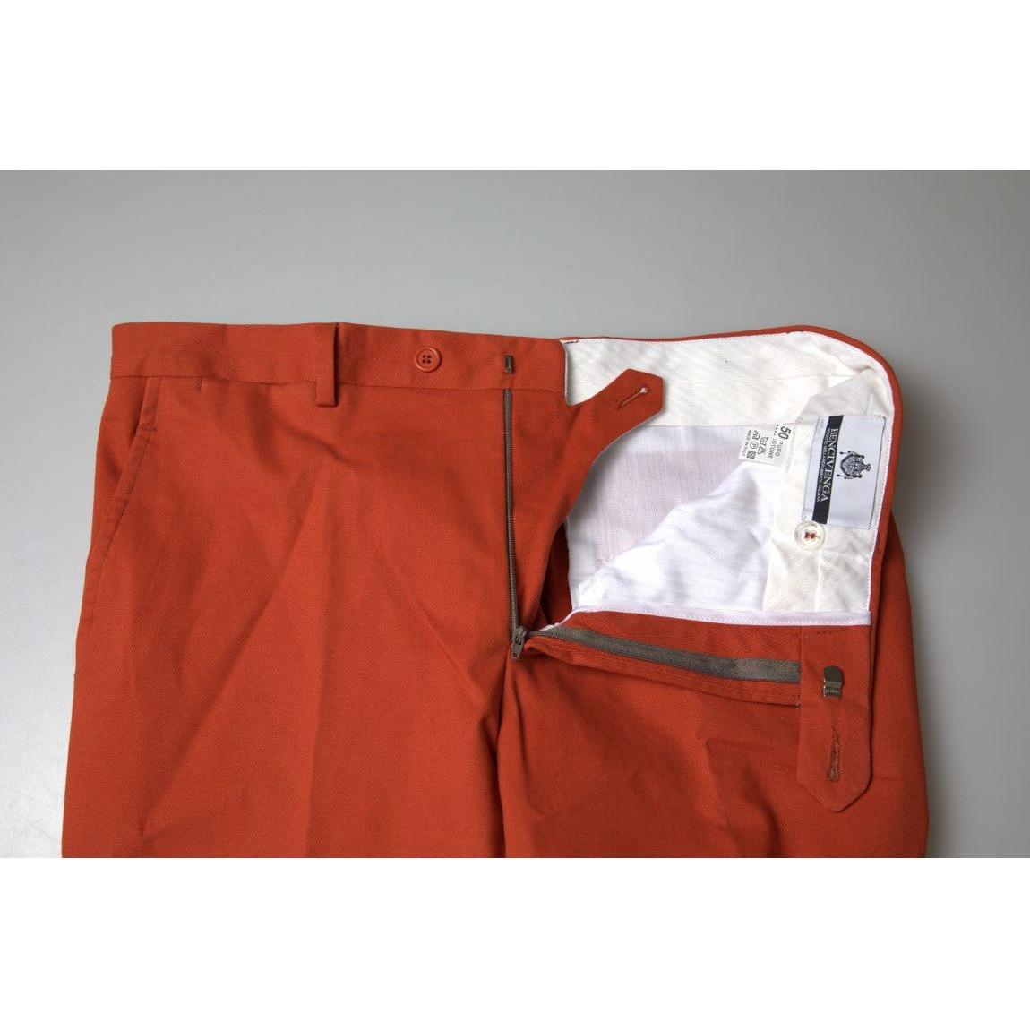 BENCIVENGA Elegant Orange Pure Cotton Pants BENCIVENGA