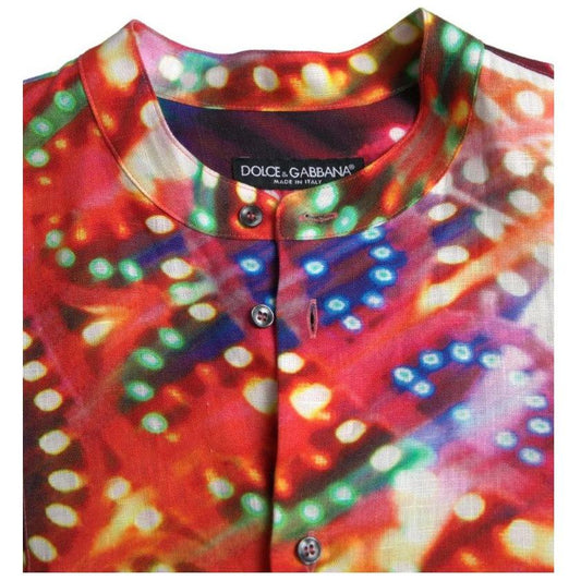 Dolce & Gabbana Stunning Multicolor Linen Casual Shirt Dolce & Gabbana