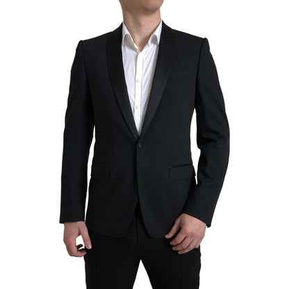 Dolce & Gabbana Black Wool Single Breasted MARTINI Blazer