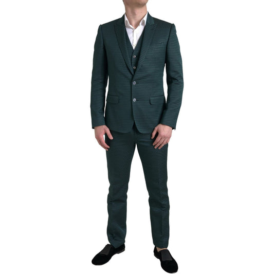 Dolce & Gabbana Emerald Elegance Slim Fit 3-Piece Suit Dolce & Gabbana