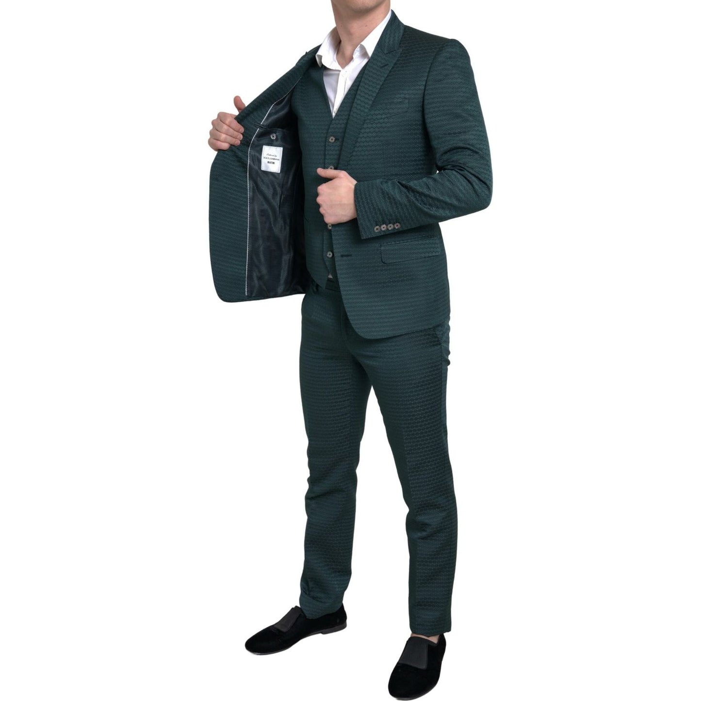 Dolce & Gabbana Green 3 Piece Single Breasted MARTINI Suit
