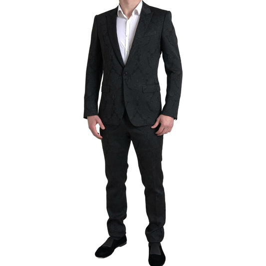 Dolce & Gabbana Elegant Slim Fit Black Martini Suit Dolce & Gabbana