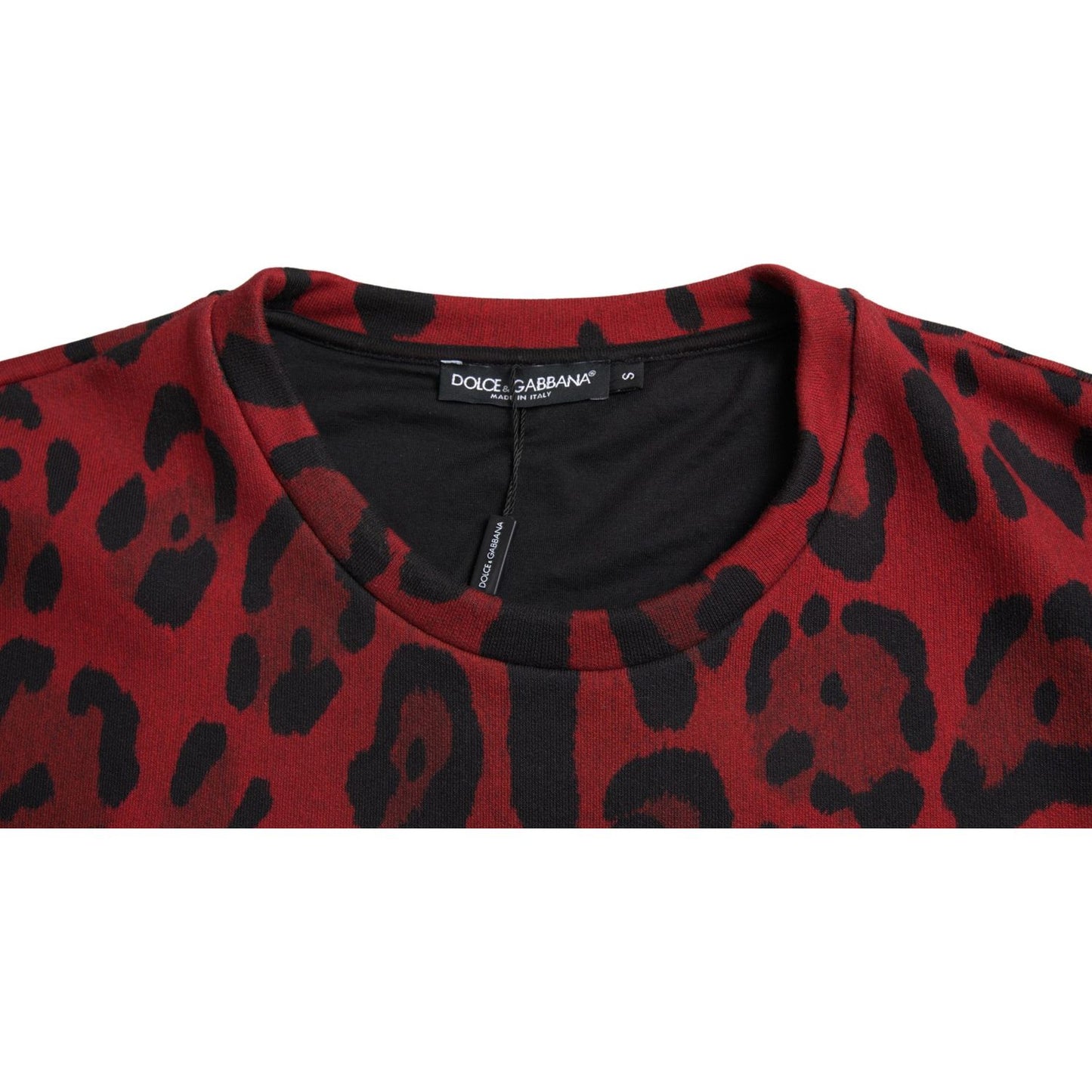 Dolce & Gabbana Red Leopard Print Cotton Tank Top Dolce & Gabbana